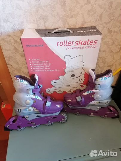Роликовые коньки Kreiss, раздвижные, 34-37 разм
