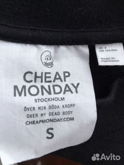 Свитшот черный cheap monday S оригинал