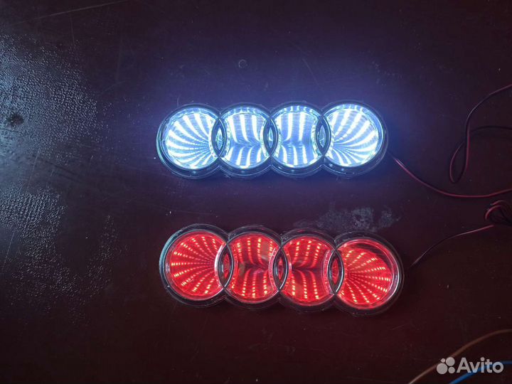 Диодная эмблема ауди 3D