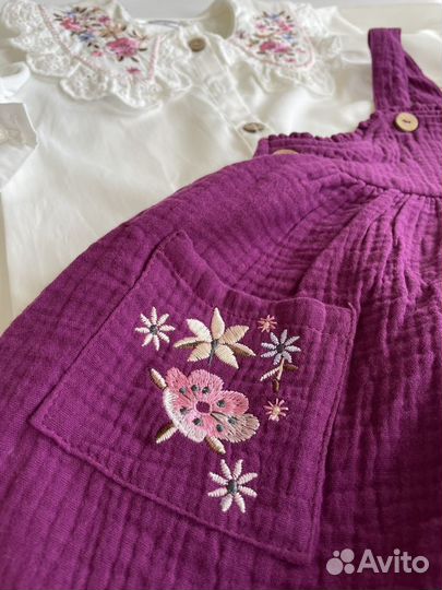 Платье сарафан с блузкой 92 104