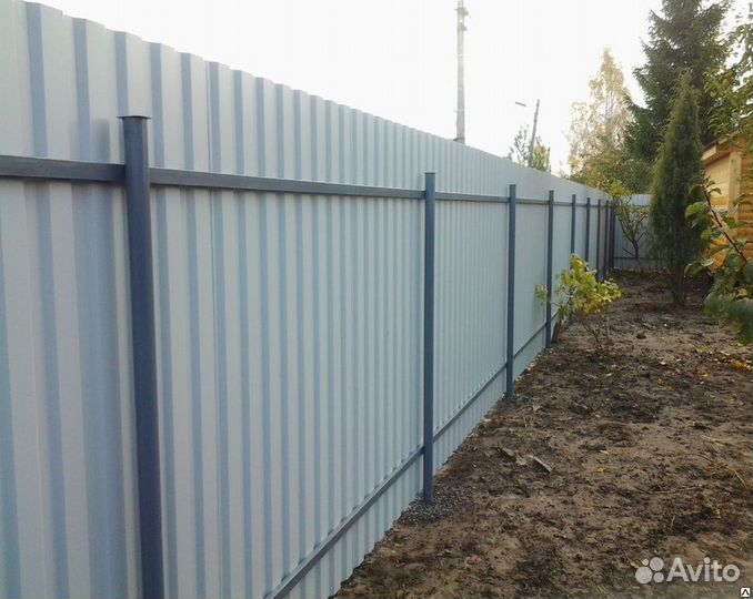 Заборы из профнастила, рабицы. Ворота,калитки