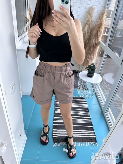 Шорты кофейные новые 46 размер