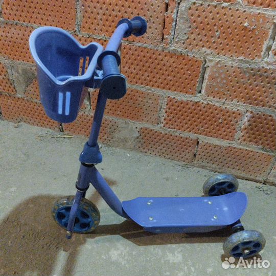 Самокат детский трехколесный бу