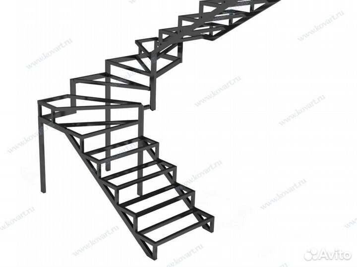 Каркас лестниц из металла