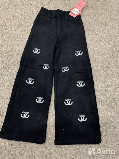 Брюки детские для девочки утепленные клёш