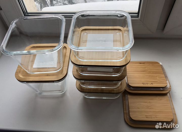 Контейнер с крышкой IKEA 1,2л и 600мл