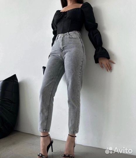 Джинсы мом женские