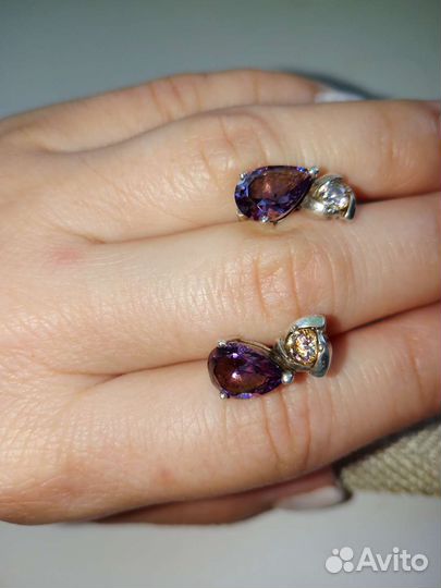 Серьги серебро