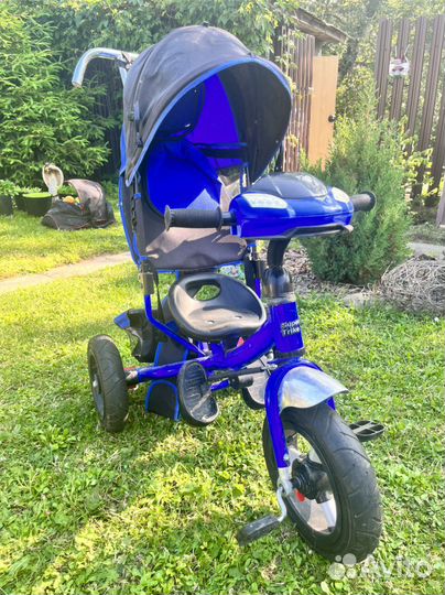 Велосипед детский трехколесный с ручкой
