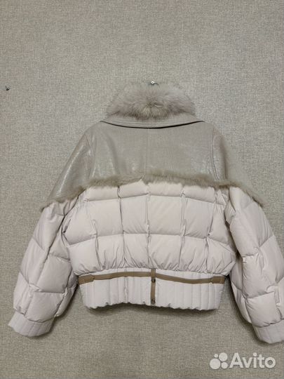 Куртка с мехом песца женская