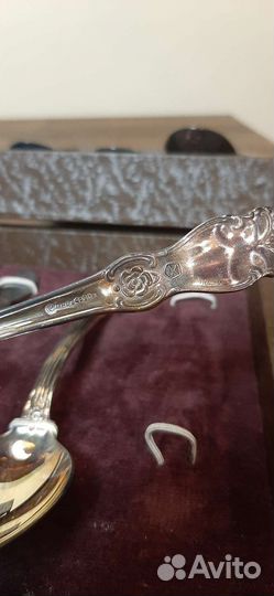 Комплект мельхировых ложек Роза Кольчугино СССР