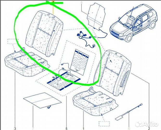 Сидение переднее правое Renault Duster F4R 2014