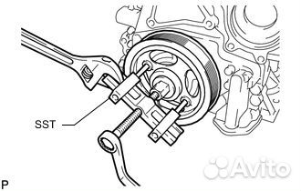 Набор съемников шкива коленвала Toyota