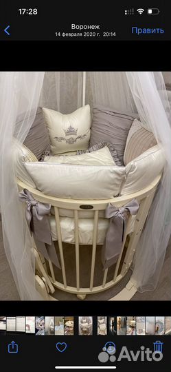 Детская кроватка с маятником comfort baby 6 в 1