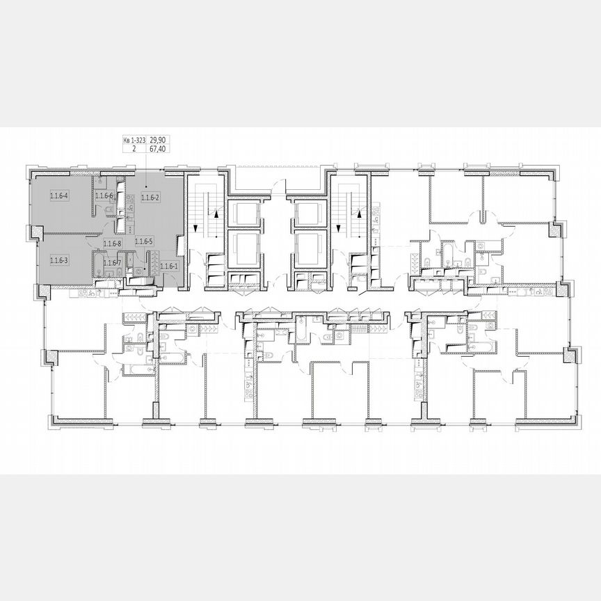 2-к. квартира, 68 м², 49/52 эт.