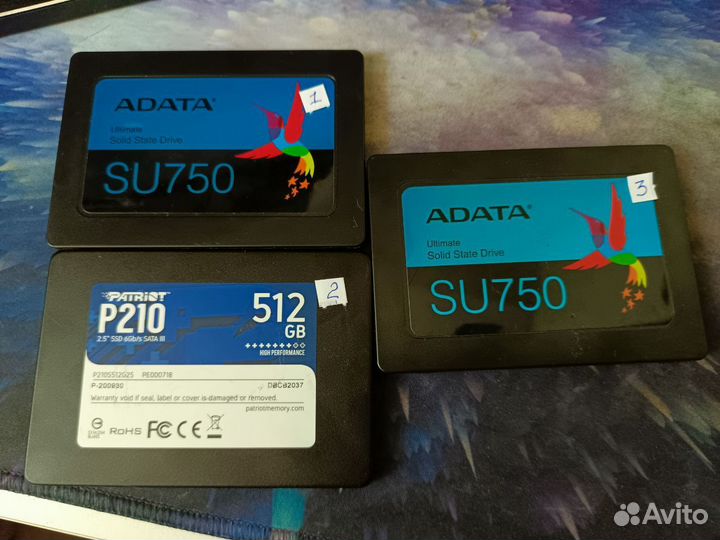 Ssd (Patriot p210), (adata SU750) - 512Gb