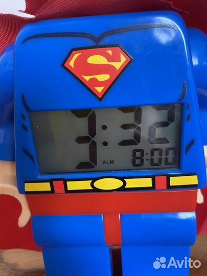 Lego Superman часы-будильник настольные