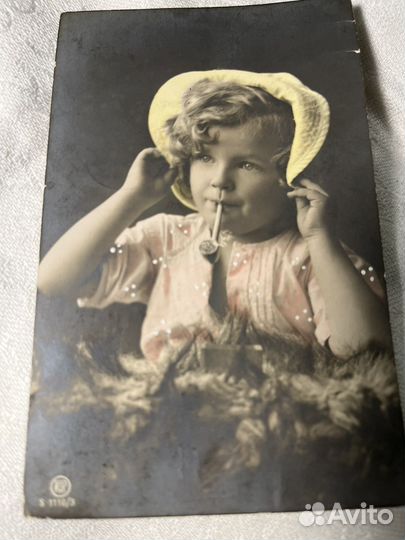 Марка Франклин 1908 год На открытке, гашеная