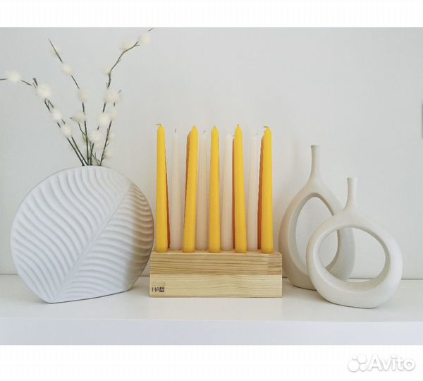 Набор свечей на подставке. Candle set