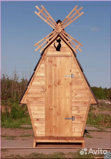 Уличный туалет деревянный ACC339