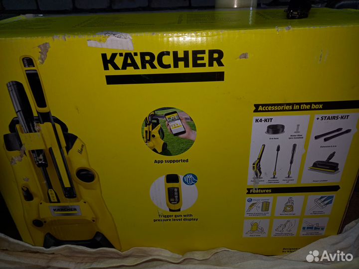 Мойка Karcher K 4 power control(Новая) + швабра