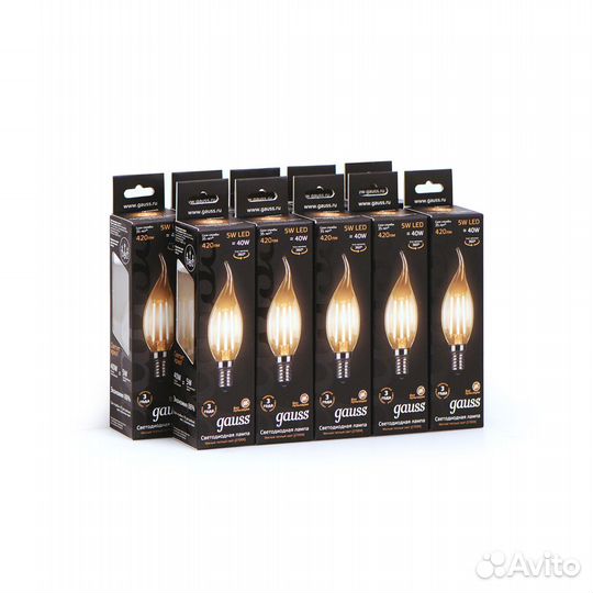 Лампа светодиодная филаментная Black Filament 5Вт
