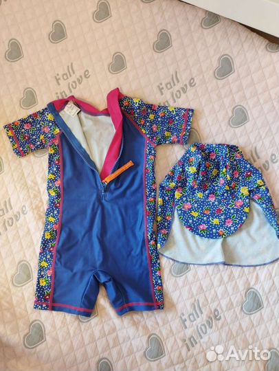 Купальный костюм с уф защитой для девочки