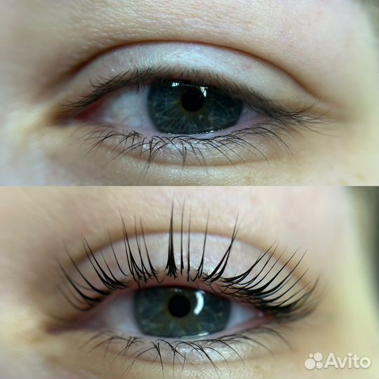 Ламинирование + окрашивание + ботокс ресниц