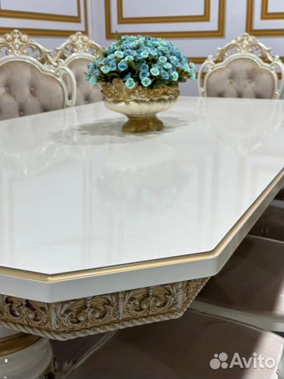 Стол Голд и 8 стульев Мини шейх