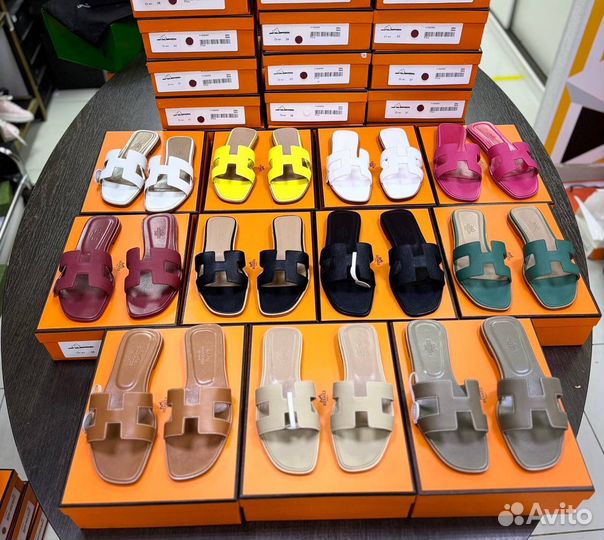 Шлепанцы Hermes оригинальное исполнение