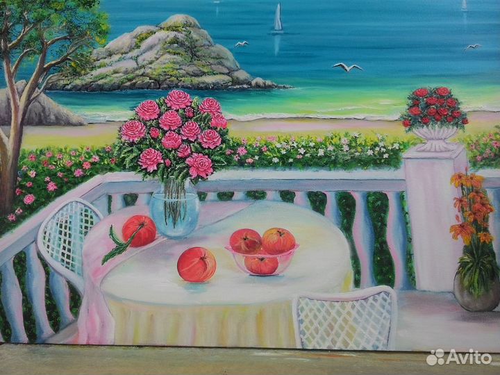 Маслом на холсте большая 90на60 с подрамником