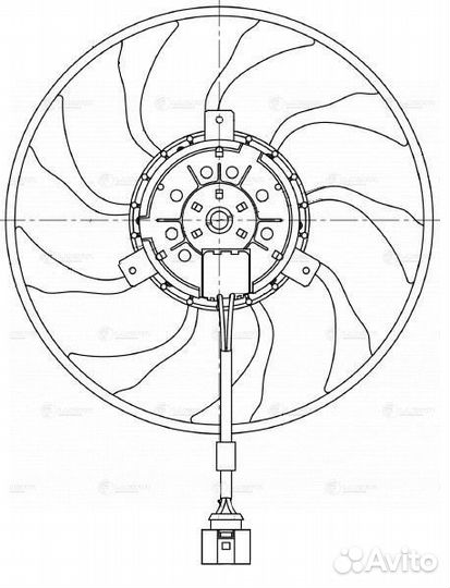 Вентилятор кондиционера VW Transporter T5