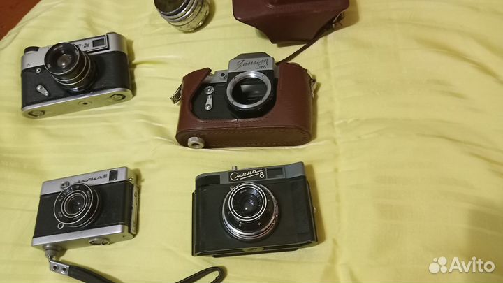 Фотоаппараты ссср:Зенит3м,чайка-2, Фею 5в,смена8