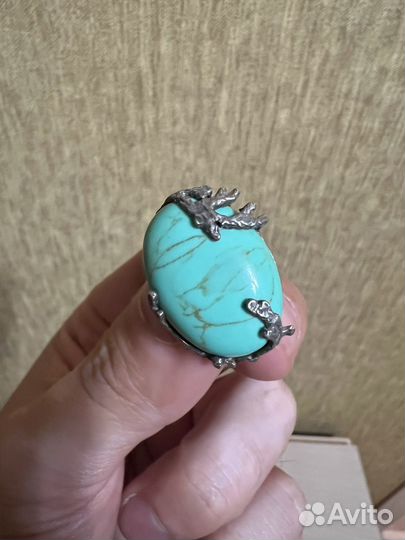 Серебряные серьги с бирюзой