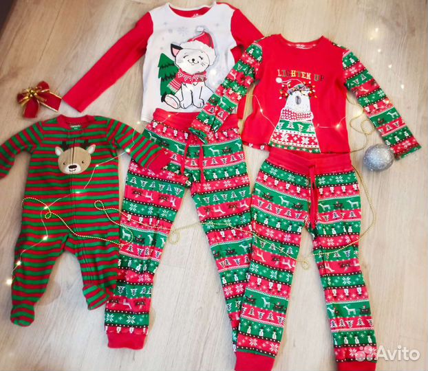 Новогодние пижамы, слипы, семейный family look