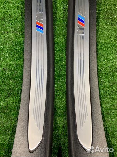 Накладки на внутренние порожки М задние Bmw 5 E60