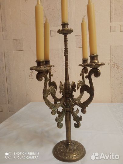 Подсвечник латунь