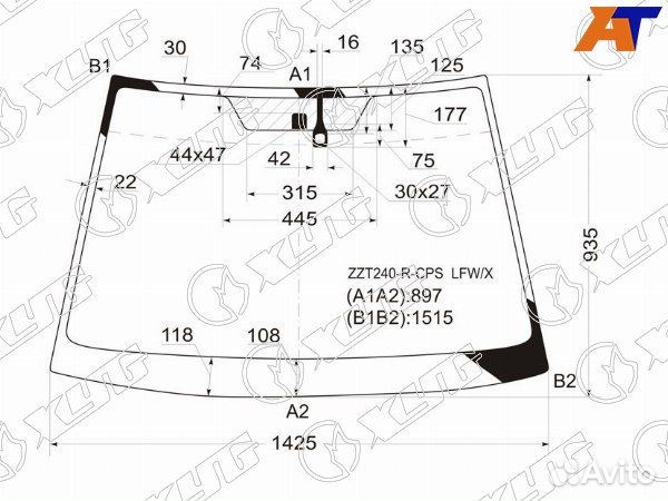 Стекло лобовое toyota allion