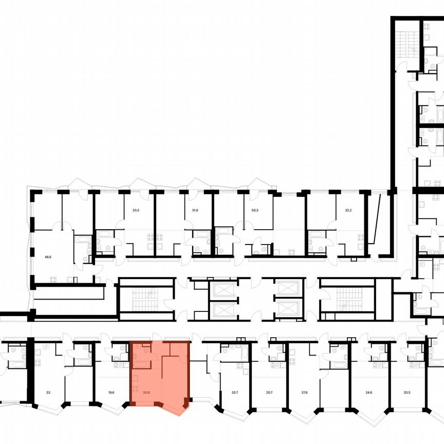 1-к. квартира, 30,8 м², 2/31 эт.