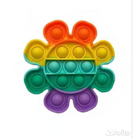 POP IT Игрушка-антистресс цветок (цветная)