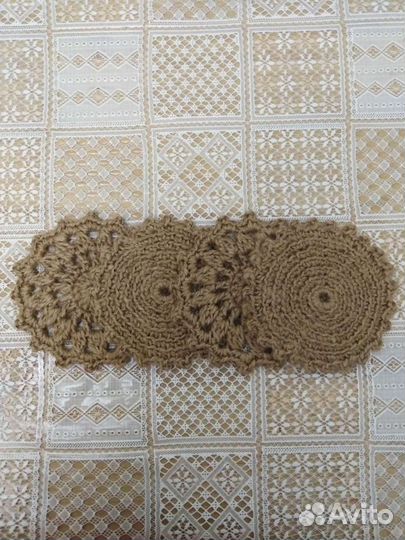 Салфетки из джута ажурные