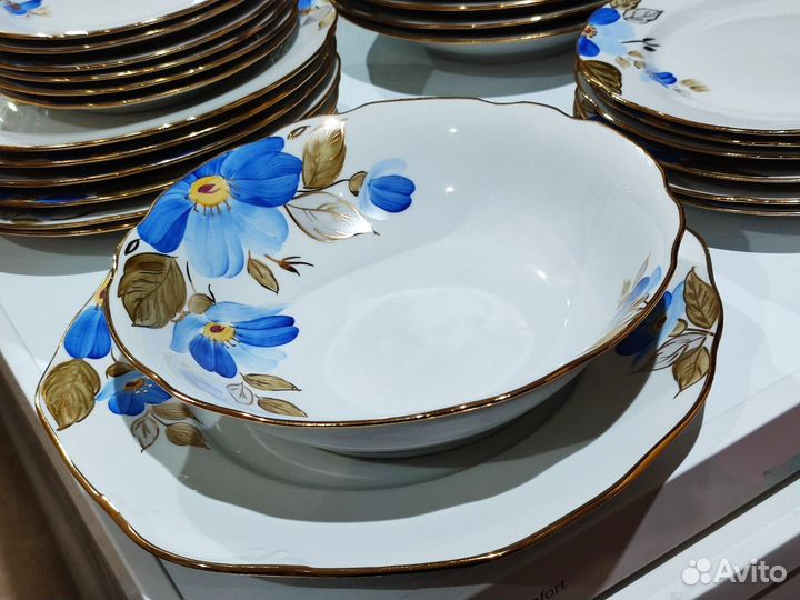 Столовый сервиз Синий цветок Дулево