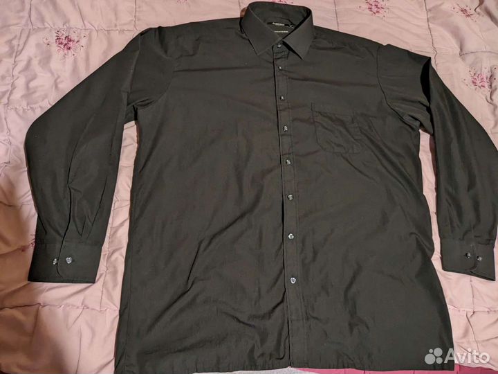 Рубашка мужская черная большой размер