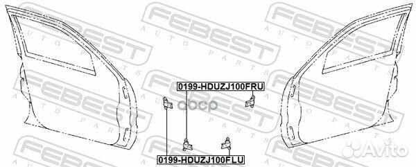 Петля двери toyota land cruiser 100 1998- петля