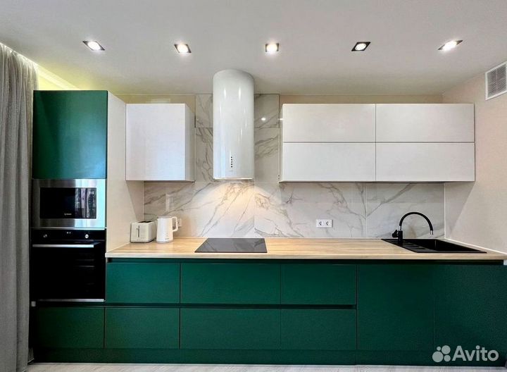 Прямой кухонный гарнитур современный