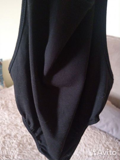 Боди женское на лямках черное