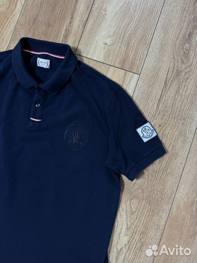 Поло Moncler gamme bleu