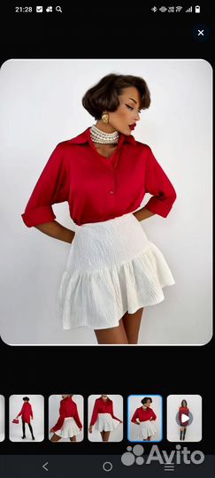 Женская удлиненная рубашка блузка 52-58р