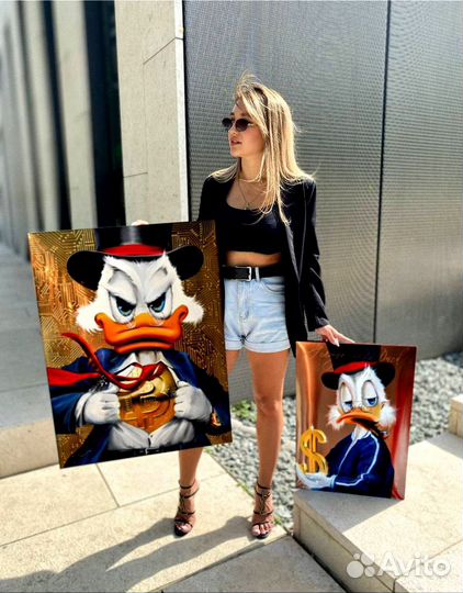 Интерьерная картина Скрудж Макдак и Дональд Дак