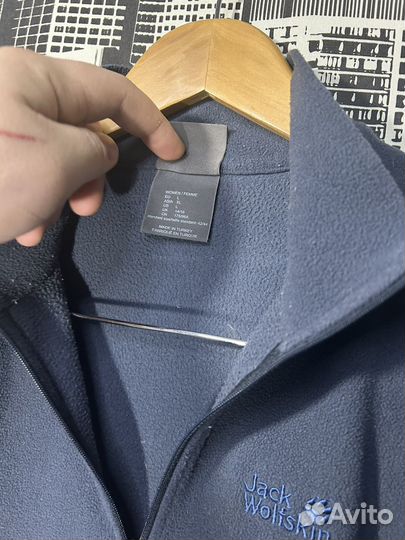 Флисовая кофта jack wolfskin 1/4 zip